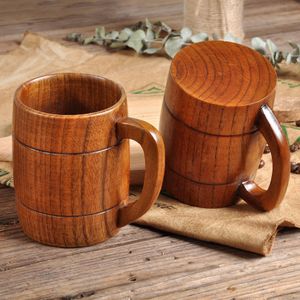 Draagbare Outdoor Kuksa Hout Bier Mok Houten Thee Cup Handgemaakte Melk Koffie Bier Drinken Rubber Hout Mokken