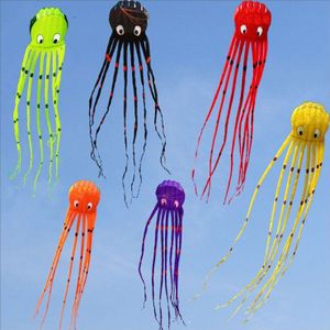 3D 8 M Zachte Octopus Kite Voor Kinderen Met Handvat Opblaasbare Vliegers Voor Tonen Kite