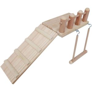 Vogel Speelgoed Papegaai Hamster Chinchilla Gouden Chipmunk Springplank Ladder Swing Drie Stuk Speelgoed