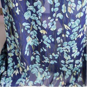 100Cm * 148Cm Brilliant Shirt Textil Retro Bloemen Bloem Chiffon Franse Stoffen Naaien Accessoire Sjaal Tissue