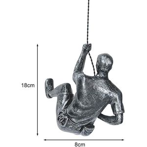 Nordic Industriële Stijl Retro Man Klimmen Rock Sculptuur Achtergrond Wanddecoratie Opknoping Hars Art Man Mount Klimmer Standbeelden