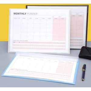 A4 Self-Vulling Wekelijkse Maandelijkse Desktop Plan Met Cover Agenda Notebook Journal Planner Organizer Schema Notepad