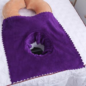 Massage Tafel Sheet Covers Met Gezicht Adem Gat Wasbaar Satijn Strip 35X35Cm Zachte Herbruikbare Handdoek Protector Voor massage Bed
