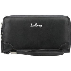 Baellery Lange Portemonnee Mannen Dubbele Rits Coin Pocket Purse Mannen Portefeuilles Casual Visitekaarthouder Vintage Grote Portemonnee