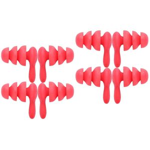 4 Pairs Sound-proof Earplugs Waterproof Earbuds Hearing Protector for Sleeping Bathing Studying Red
