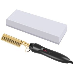 Stijltang Elektrische Kam Muur Haar Curling Iron Hair Curler Kam Elektrische Kam Titanium Legering