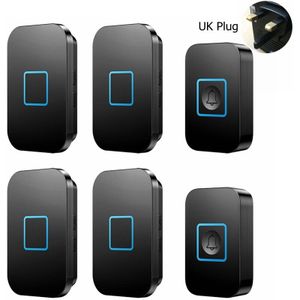 Smart Draadloze Deurbel Waterdicht 300M Remote Us Eu Uk Au Plug 2 Knop 4 Ontvanger Intelligente Home Led Light deurbel Chime