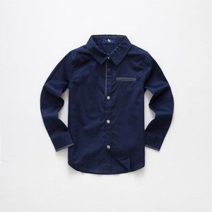 Kinderen Jongens Shirts Europese En Amerikaanse Stijl 100% Katoen Effen Shirts Voor 4-6 Jaar Kinderen Dragen