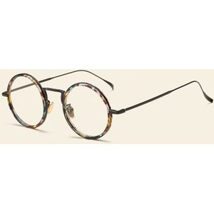 49248 Retro Ronde Plastic Titanium Brilmonturen Ultralight Mannen Vrouwen Optische Mode Computer Bril