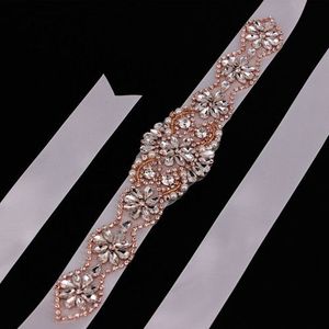 Zilver Strass Bruids Riem Met Parels Crystal Wedding Riemen Real Monsters Handgemaakte Satijn Strass Bridal Linten Sjerpen