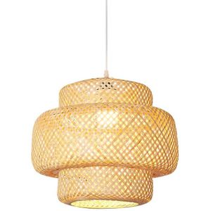 Handgemaakte Bamboe Lampenkap Hanger Plafond Diy Restaurant Gangpad Lamp Shades Weave Opknoping Licht (Zonder Lichtbron)