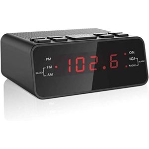 Am/Fm Led Klok Radio Met Dual Alarmen Slaap Snooze Functie Outlet Aangedreven Big Digit Display Voor Slaapkamer Getimede shutdown