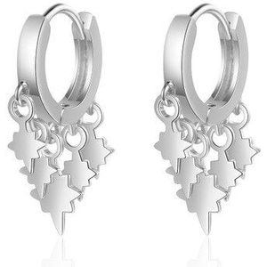 Trendy Bohemen Oorringen Goud/Witte Ster Flash Geometrische Charmante Kwastje Oorbellen Voor Vrouwen Top Sieraden