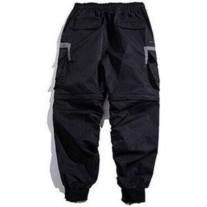 11 Bybb's Dark Mens Joggers Broek Hip Hop Streetwear Jogger Verwijderbare Korte Broek Cargo Mannelijke Mode Zomer Broek Pocket XN73