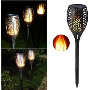 Tuin Decor Solar Path Fakkels Verlichting Waterdicht Landschap Decoratie Verlichting Schemeringsdimmer Flickering Flame Zaklampen