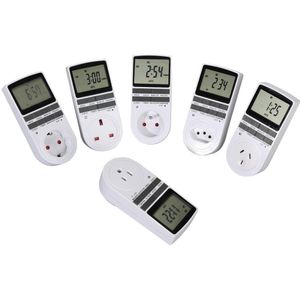 Eu Uk Au Ons Fr Stijl Socket Tijdschakelaar Mooie Digitale Timer Microcomputer Schakelklok 240 V/ 10A 220/16A 230 V/13A