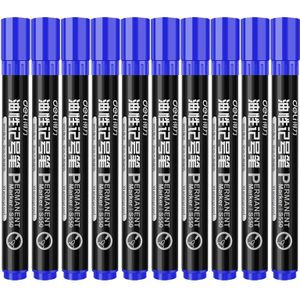 10 Pcs Permanente Marker Pen Waterdicht Olie Inkt Zwart Blauw Rood Kleur Pennen Voor Metalen Keramische Schoolbenodigdheden Marcador Caneta a6842