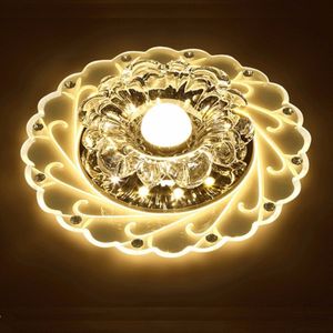 Moderne Pauw Crystal Led Plafondlamp Ronde Nordic Lamp Plafond Luminarias Rotunda Home Decoratie Verlichting Gangpad Gang