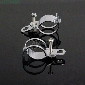 2 Stuks Cafe Racer Motorcycle Indicator Richtingaanwijzer Lamp Houder Voor Harley Bobber Chopper 27Mm-31Mm vork Mount Klem Beugel