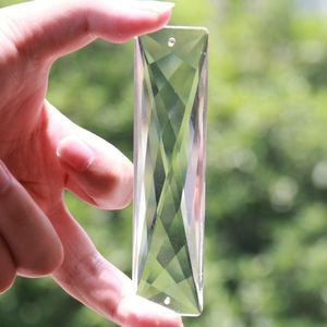 120 MM Rechthoek Cubic Glas Kristal Lamp Deel Kroonluchter Prisma 2 Gaten Suncatcher Mobiele Opknoping Ornament DIY