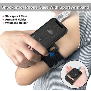 Schokbestendig Case Met Sport Running Armband Voor iPhone Xs Max Xs XR 8 7 Voor Samsung S10 S10 + S10e quick Release Gesp Afneembare