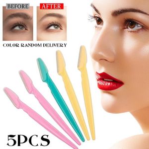 5 Stks/set Wenkbrauw Scheermes Trimmer Epilator Facial Eye Brow Shaper Veiligheid Make-Up Tool Voor Vrouwen Gezicht Scheerapparaat Ontharing Accessoires