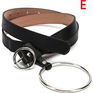 Vrouwen Skinny Leren Riem voor Jurken Dunne Taille Riem met Metalen