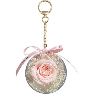 Eeuwige Bloem Rose Sleutelhanger Auto Hangen Lederen Sleutelhanger Ring Sleutelhanger Verjaardag Huwelijksverjaardag Valentijnsdag # G