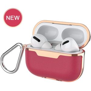 Beschermhoes Voor Air Pods 3 Tws Oortelefoon Case Voor Airpods Pro Case Pc + Pu Hoofdtelefoon Cover Voor Airpods pro Met Haken