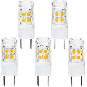 Led G8 Gloeilamp, G8 GY8.6 Bi-Pin Base Led, niet Dimbare T4 G8 Basis Bi-Pin Xenon Jcd Type Led 120V (5-Pack) (G8 3W Warm Wit)
