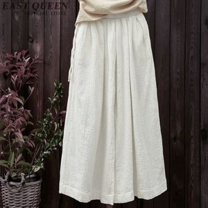 Chinese stijl off witte broek baggy broek vrouwen verticale strepen casual losse oversized wijde pijpen broek AA2845 YQ