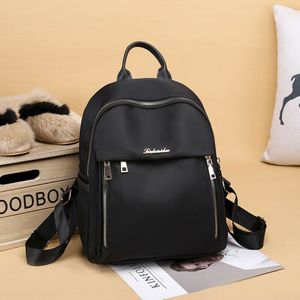 Vrouwen Waterdichte Oxford Doek Rugzak Nylon Anti-Diefstal Schouder Rugzak Meisje Effen Zwart Rood School tas