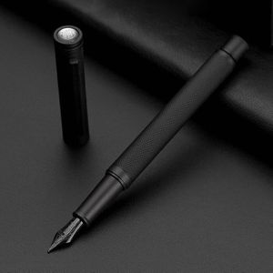 Luxe Vulpennen 0.5 Mm Zwart F Nib Converter Pen Staal Inkt Pennen Eenvoudige Kantoor Business Ondertekening Pen Schrijven pennen