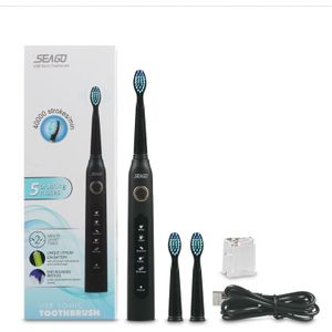 USB Oplaadbare Sonische Elektrische Tandenborstel Volwassen Timer Borstel USB Charge Oplaadbare Tand Borstels met 3 stks Vervanging Heads