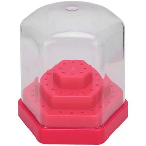 Nail Boren Organizer Plastic Stofdicht Cover Nail Boren Houder Goede Transparantie Voor Nail Salon Voor Thuisgebruik