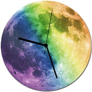 Creatieve Lichtgevende Maan Wandklok Glow In The Dark Planeet Circulaire 3D Muur Opknoping Klok Voor Woonkamer Home Decoratie horloge