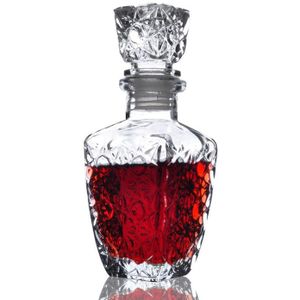 1Pc Glas Whiskey Liquor Wijn Drankjes Decanter Crystal Fles Wijn Karaf 250Ml 500Ml 850Ml Jr 1081