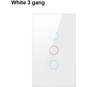 Avatto Tuya Ons Wifi Wall Switch, Smart Light Switch, glas Panel Touch-Sensor Interruptor 1/2/3 Gang Werken Met Alexa,Google Thuis