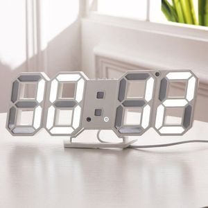 Grote Digitale Klok LED met 3 Gear Helderheid Desktop Elektronische Wekkers Kalender Temperatuur Display Tafel Horloge