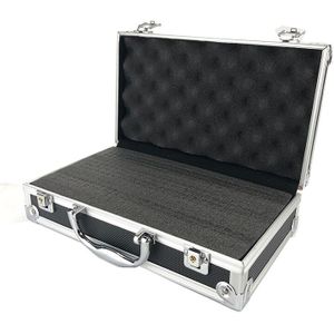 Aluminium Gereedschapskist Voering Instrument Doos Draagbare Opslag Case Koffer Toolbox 300*170*80Mm Met Spons bestand Doos