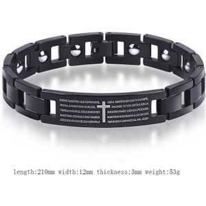 Stijl Cross Bijbel Schrift Mannen Armband Roestvrij Stalen Armband Zwart Of Zilver Kleur Geloof Schrift Armband
