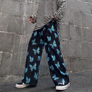 Hip Hop Streetwear Baggy Harembroek Herfst Losse Vlinder Print Joggingbroek Harajuku Katoen Joggers Mannen Broek