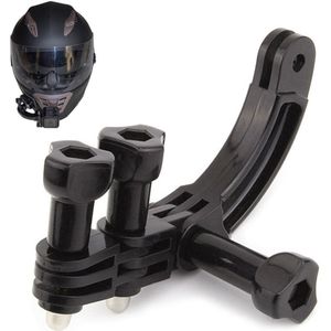 Helm Accessoires Schroef Mount Gebogen Actie Camera Gespaard Extension Arm Set Roterende Verbinding Hoek Lock Black Voor Gopro Hero