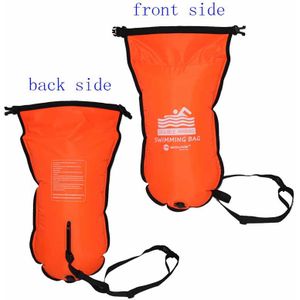 20L Inflatable Open Swimming Buoy Tow Float Dry Bag Double Air Bag with Waist Belt for Swimming Water Sport Storage Safety bag
