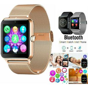 Rvs Bluetooth Smart Horloge Z60 Smartwatch voor Samsung iphone Android