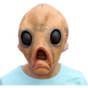 Halloween Party Cosplay alien Hoofd masker grote ogen alien masker cosplay Halloween Cosplay Scary Alien Uitvoeren props