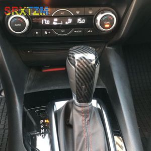 SRXTZM Carbon Fibre Zwart en Mat Zilver ABS AT Tandwielen Trim Cover voor Mazda CX3 CX-4 CX-5 Cx-3 auto Styling Accessoires
