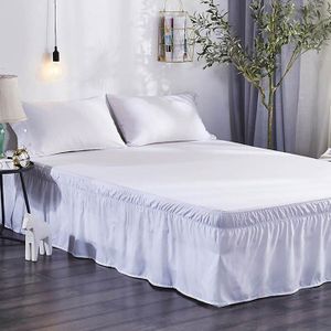 Bed Rok Sprei Sprei Cubrecama Elastische Geplooide Effen Zijden Wrap bed cover colcha de cama couvre lit cobertores Home Slaapkamer