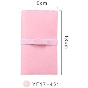 Japanse Briefpapier Effen Kleur Memo Pad Hand Grootboek Pu Planner L M Notebook Lederen Cover Draagbare Journal Rubber Band Agenda