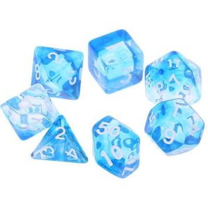 7 Stks/set Transparante Zijdige Dobbelstenen D4 D6 D8 D10 D12 D20 Acryl Digitale Dobbelstenen Voor Dungeons & Dragon D & D Rpg Poly Tafel Bordspel